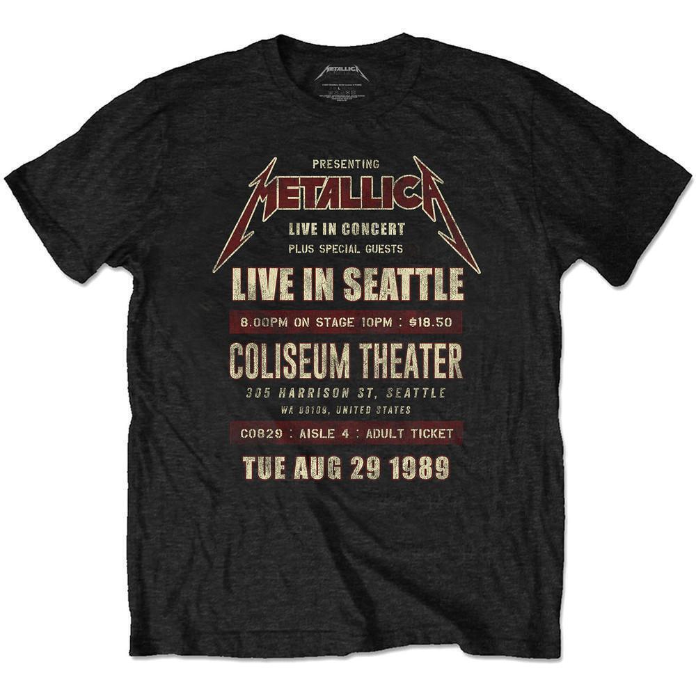 Metallica Unisex T Shirt Seattle 89 Eco-Friendly